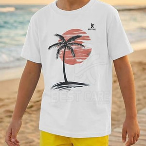 Made in Best Material Kid's Sun Fade T Shirt Short Sleeves Street Wear Fashionable Best Selling Products Sun Fade T Shirt - Product Image 4