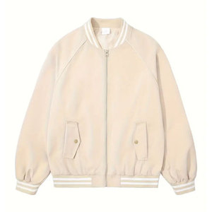 Chaquetas Letterman Personalizadas al por Mayor para Mujer, Chaquetas Letterman Sostenibles y Transpirables de Algodón Tejido - Product Image 1