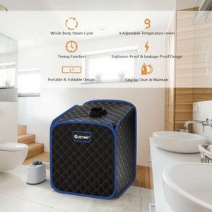 Sauna vapeur pliable portable de 2 L, couverture de sauna durable pour la relaxation à domicile - Product Image 1