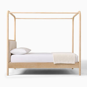 Muebles de Dormitorio Modernos de Lujo en Madera de Teca, Estructura de Madera de Teca Sólida, Camas con Dosel King Size - Corsica - Product Image 6