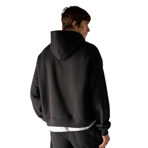 Ensemble de survêtement à capuche pour homme avec logo personnalisé, sweat à capuche et pantalon droit à cordon de serrage, coupe classique, style streetwear décontracté - Product Image 2
