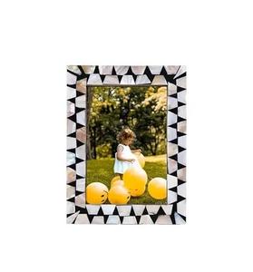 Cadre photo incrusté de nacre, cadres photo décoratifs en nacre et os, cadre photo incrusté de nacre et d'os - Product Image 1