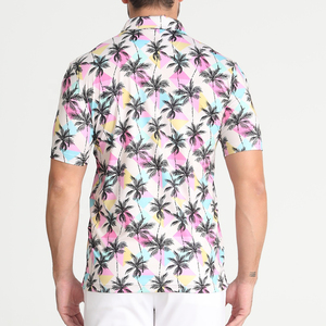 เสื้อโปโลผู้ชายแบบซับลิเมชั่น สไตล์ใหม่ล่าสุด รับผลิตตามแบบ (OEM) ระบายอากาศได้ดี พร้อมโลโก้ตามสั่ง แฟชั่นฤดูร้อน แขนสั้น - Product Image 2