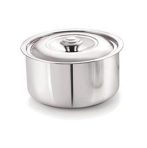 Casserole ronde en bois avec couvercle en acier inoxydable, design chinois traditionnel, durable, lavage à la main uniquement, compatible gaz et induction - Product Image 4