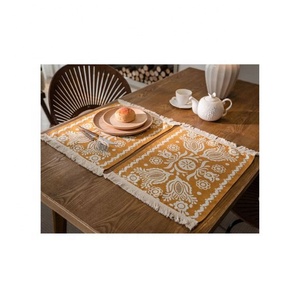 2024 Embroidered 100% Cotton 3d Model Merry Christmas <b>Placemats</b> Set of 4 12x18 Inch Seasonal Winter Holiday Table Mats for Party - Product Image 5