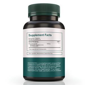 Cápsulas de Resveratrol de Marca Privada 500mg/600mg, Suplemento Dietético Antioxidante Natural para Adultos, Fabricante OEM, Suministro al por Mayor - Product Image 5