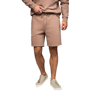 Ensemble sweat-shirt et short pour homme en molleton 100% coton, col rond, respirant, motif uni, imprimé par transfert thermique, tricoté, 280g - Product Image 4