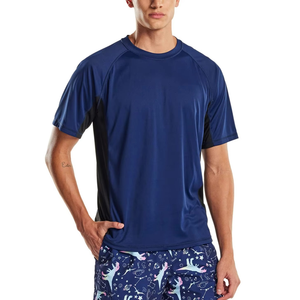 T-shirt de sport populaire pour hommes, matière anti-transpiration, coupe athlétique extensible, vêtement d'exercice léger, couleurs personnalisables - Product Image 3
