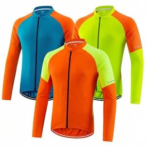 Latest Fashion Breathable Eco-Friendly <b>Men's</b> Adults Full Sleeve <b>Cycling</b> Jersey Customizable High Quality <b>Cycling</b> Jersey - Product Image 3