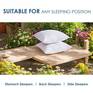 Set di 2 Cuscini Quadrati Bianchi 18*18 Pollici per Letto e Divano, Cuscini da Patio, Cuscini con Imbottitura a Bolle e Cuscini per Seduta - Product Image 3