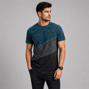 T-shirt pour homme tendance, effet délavé, entièrement personnalisé, léger, facile à porter, respirant, avec un matériau durable - Product Image 1