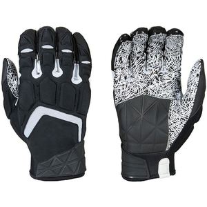 Gants de football américain de protection supérieure avec logo personnalisé, en cuir, antidérapants, pour l'entraînement et les matchs en extérieur - Product Image 4