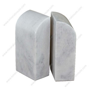 Porte-livres en marbre naturel blanc de forme irrégulière au design moderne, gravé, décoration de table, cadeau, décoration de la maison - Product Image 6