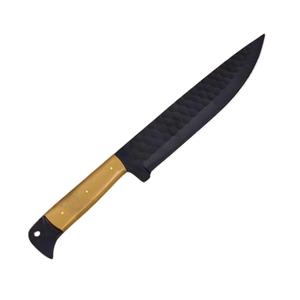 Coffret de couteaux de chef LEGACY BLADES faits main en acier à haute teneur en carbone, finition noire, manche en bois pleine longueur, fabricant OEM ODM - Product Image 2