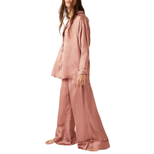 Pijama de Seda Personalizado de Lujo, Dos Piezas, 100% Seda de Morera Pura, Conjunto de Pijama de Seda para Mujer - Product Image 6