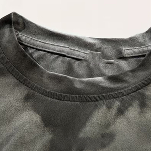 Men's Stonewashed Dual Shade Hip Hop T-<b>Shirt</b> Loose Fit Oversized <b>Baggy</b> Drop Shoulder O Neck Streetwear Heavyweight Cotton - Product Image 3