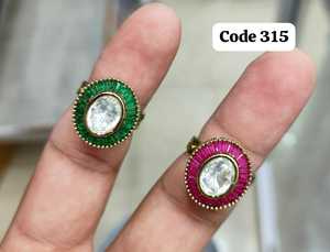 Luxury gold-plated <b>adjustable</b> oval cubic zirconia halo cocktail <b>ring</b> for women with marquise crystal accents. - Product Image 1