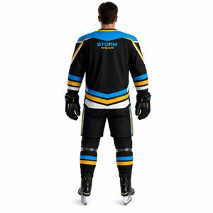 Camiseta de Hockey sobre Hielo para Hombre Storm Wear, Sublimada, Cuello en V, Manga Larga, Poliéster que Absorbe la Humedad, Ropa Deportiva para Equipo, Talla Adulto - Product Image 3