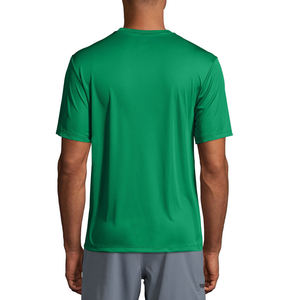 เสื้อยืดลำลองผู้ชาย OEM แบบเรียบ สีพื้น แห้งเร็ว เหมาะสำหรับออกกำลังกาย แขนสั้น - Product Image 2