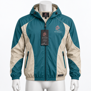 Chaqueta Impermeable Personalizada con Cuello Alto y Capucha, Chaquetas para Hombre OEM, Chaqueta Cortavientos Ligera e Impermeable para Hombre - Product Image 5