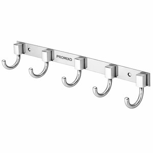 5 Pin Adjustable SS202 Stainless Steel Cloth <b>Hook</b> Wall Mounted Heavy Duty Rustproof Towel Coat Hanger for Home Bathroom <b>Kitchen</b> - Product Image 1