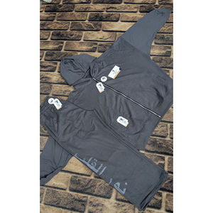 Conjunto de Sudadera con Capucha y Pantalones Deportivos Unisex, Estilo Vintage, con Cierre Completo, Lavado Ácido, Diseño Desgastado, con Logotipo Bordado Personalizado - Product Image 1