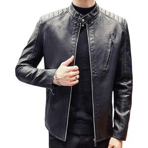 Chaqueta de cuero genuino de oveja para hombre, acabado suave, artesanía premium, elegante, a la moda, informal, para invierno. - Product Image 2