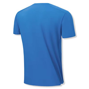 Camiseta Deportiva de Manga Corta para Hombre, Cuello Redondo, Color Azul, Secado Rápido, Poliéster, Corte Regular, Estilo Casual - Product Image 2