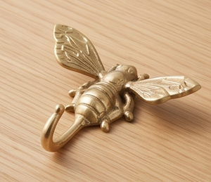 Artisanal Vintage Brass Bee Wall <b>Hook</b> <b>With</b> Gold Finish For Clothing Display Home Decor Door Hanger Stylish Wall Accent - Product Image 5