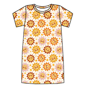 Ultimo Modello di Camicia da Notte Elasticizzata in Tessuto di Bambù, Manica Corta, Stile MooMoo per Donna - Product Image 2
