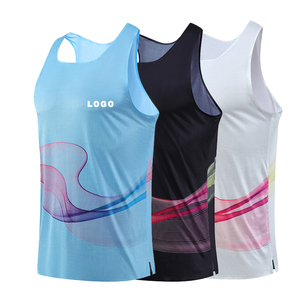 Wholesale Men's Sublimation Tank Top UPF 50+ UV Protection Running Gym Beach Wear OEM ODM Supplier - Product Image 1