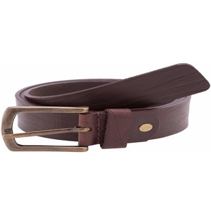 Nouvelle ceinture décontractée en cuir marron pour homme, design peint à la main, avec boucle à ardillon simple en laiton antique, longueur personnalisable - Product Image 1