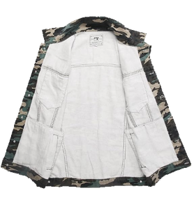 Chaleco Vaquero para Hombre, Sin Mangas, Desgastado, Protección UV, Secado Rápido, Corte Ajustado, Cuello Alto, Estilo Vintage, Casual, OEM ODM - Product Image 6