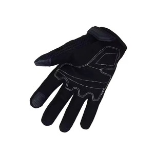 Gants de moto à doigts entiers en polyester noir, antidérapants, respirants, avec fermeture auto-agrippante, unisexes, pour usage extérieur, toutes saisons - Product Image 5