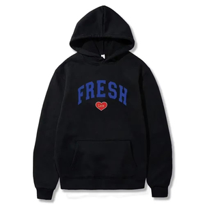 Sudadera con Capucha con Estampado de Corazón, Unisex, Talla Grande, Algodón French Terry, Estilo Casual para Otoño - Product Image 1