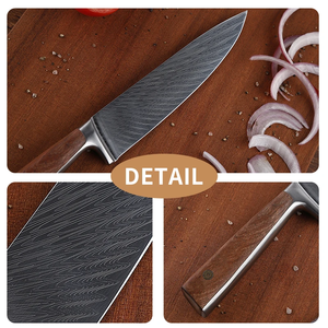 Couteau de Chef de Luxe LEGACY BLADES en Acier Damas Fait Main, Manche en Bois de Rose, Couteau de Cuisine Professionnel pour la Découpe, Vente en Gros - Product Image 4