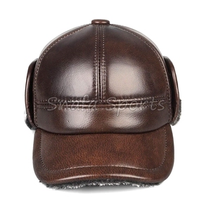 Casquettes de baseball unisexes en cuir véritable pour hommes et femmes, ajustables, vente en gros, personnalisables, mode, OEM, prix abordable, casquette en cuir - Product Image 2