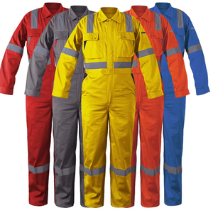 High Quality Wholesale OEM Custom Unisex Reflective Breathable Polyester Work Coveralls Safety <b>Overalls</b> High Visibility Stripes - Product Image 1
