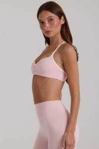 Soft Active Reversible High Support Sports Bra with Mesh Solid/Print <b>Design</b> for Yoga - Product Image 2