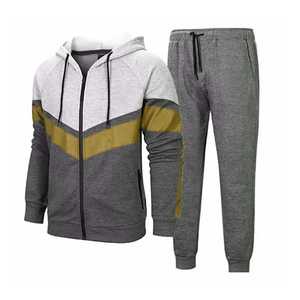 Conjunto Deportivo de Dos Piezas en Felpa para Hombre, Estilo Juvenil Europeo y Estadounidense, Colores Combinados, a la Moda y Duradero, MOQ Bajo, Tendencia 2026 - Product Image 3