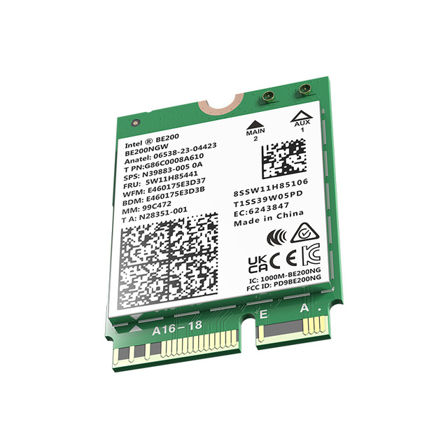 Intel BE200 WIFI 7 Wifi Card Wireless WiFi 6E BE200NGW 5.4 802.11AX Triband M.2 NGFF Network Adapter for Win10 / 11