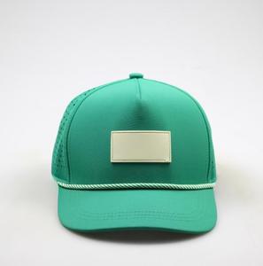 OEM, venta al por mayor, sombrero de golf de lona personalizado, adorno de cuerda, poliéster impermeable, ventilación cortada con láser para deportes al aire libre, uso de rendimiento - Product Image 4