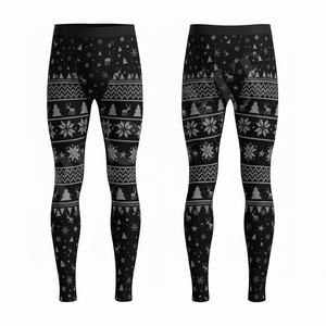 Leggings de compression multi-usages, haute résistance, design personnalisé, pour hommes, pour la course hivernale, pantalons de sport thermiques - Product Image 2