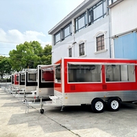 Doble eje pequeño móvil panadería kebab caravana camión o remolque para comida de Panamá con hornos campana de ventilación puff maíz