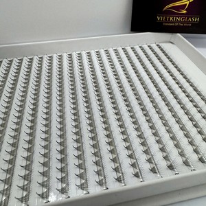 Synthetic Hair Handmade Premium Lash Extensions Natural Long Black Matte Thin Base Volume XL/XXL <b>Tray</b> Easy Fan Custom Packaging - Product Image 2