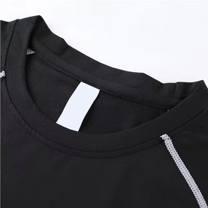 Custom Freediving Nylon Spandex Rash Guard With Anti Chafing Coverstitch Seams And Custom Pattern Short Sleeve <b>Compression</b> <b>Shirt</b> - Product Image 3