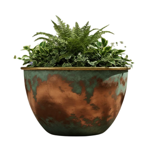 Maceta de latón antiguo con patrón tallado a mano para decoración de plantas de interior, estilo vintage. - Product Image 5