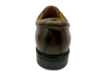 Dlords Christofer – Chaussures Richelieu marron en cuir véritable pour homme, à bout pointu, à lacets, respirantes, doublure en peluche, logo embossé, pour le bureau et la carrière