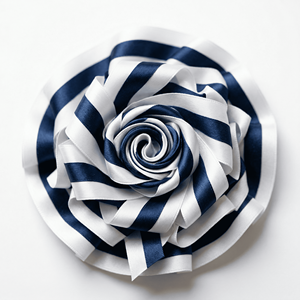 ริบบิ้นผ้าซาตินสีขาวลายทางกลางขนาด 25 มม. สำหรับห่อของขวัญ ห่อช่อดอกไม้ และตกแต่งงานปาร์ตี้ ขายส่ง - Product Image 3