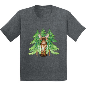 Camiseta de Manga Corta Informal de Punto para Niños, Estampada, 100% Algodón, Transpirable, Ecológica, Comprimida y de Secado Rápido, Directo de Fábrica - Product Image 5